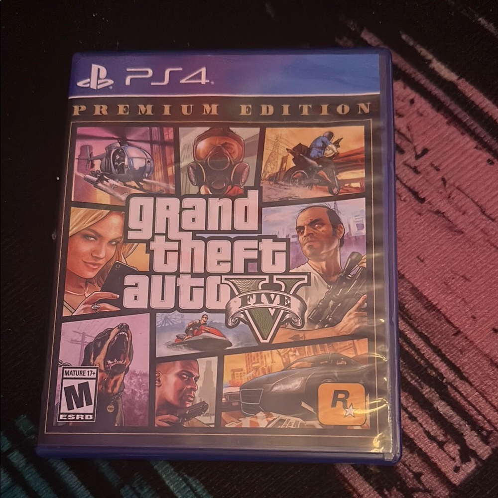 Grand Theft Auto V Premium Edition for PS4 - Blue Case